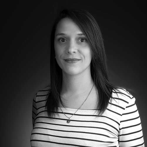 Portrait noir et blanc de Mélanie BOVON
